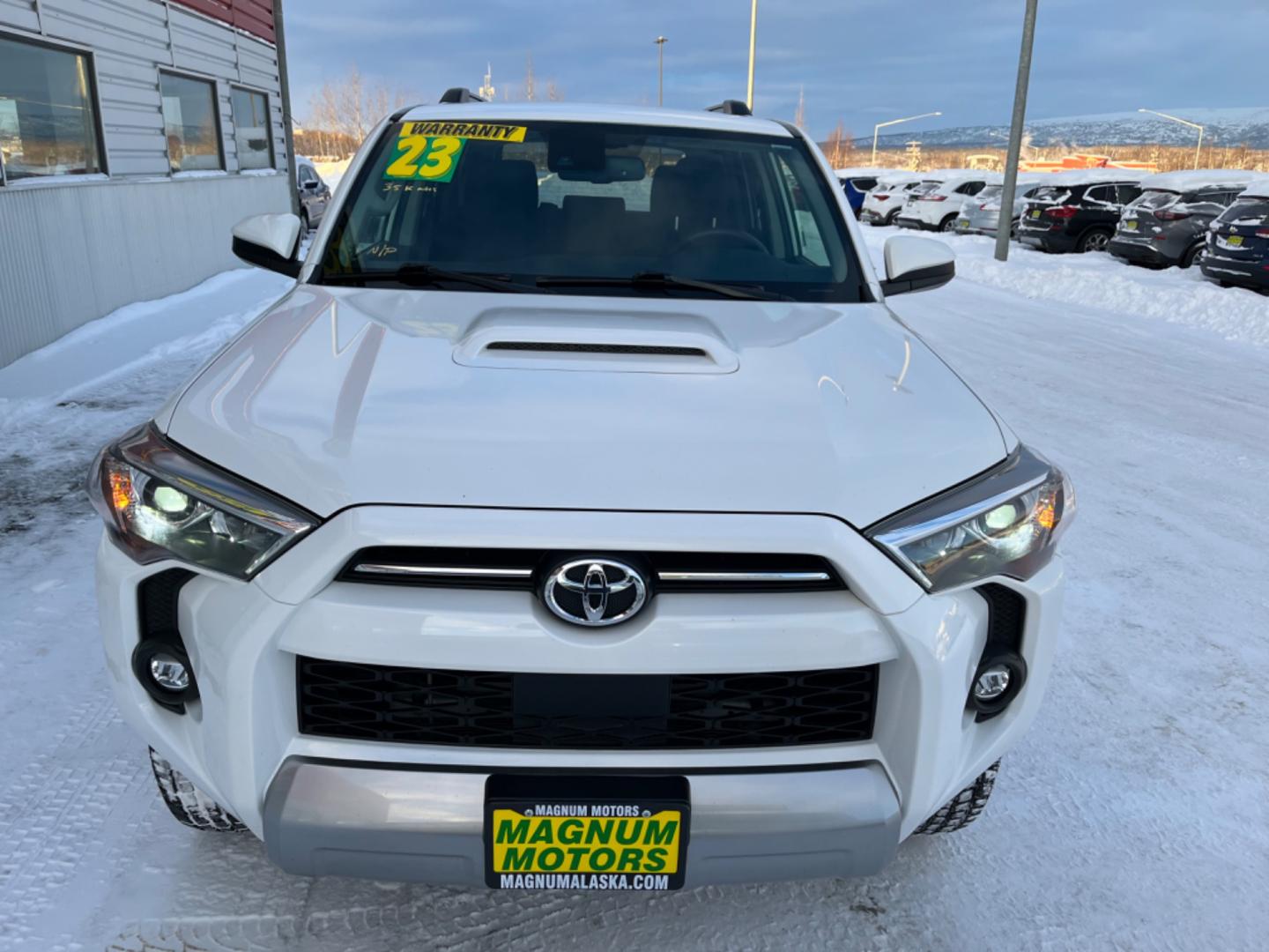 2023 White Toyota 4Runner TRD Off Road (JTEPU5JR0P6) with an 4.0 6 Cylinder engine, 5 speed automatic transmission, located at 1960 Industrial Drive, Wasilla, 99654, (907) 274-2277, 61.573475, -149.400146 - Photo#0